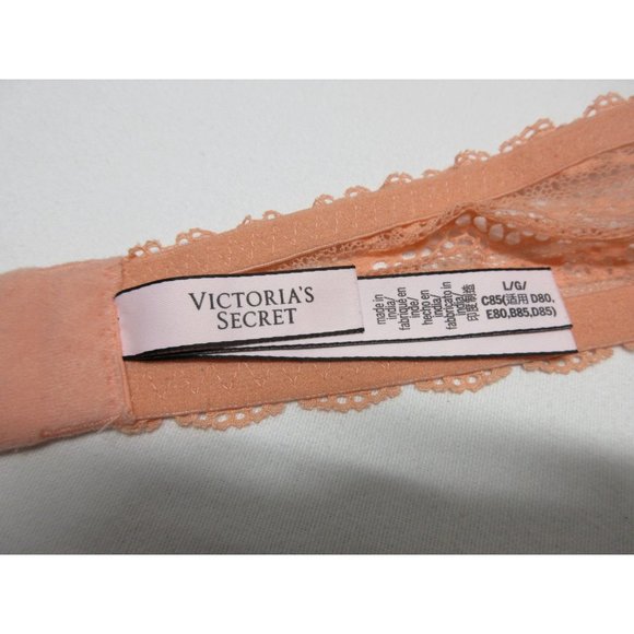 Victoria's Secret lace triangle halter bralette peach - Picture 6 of 11